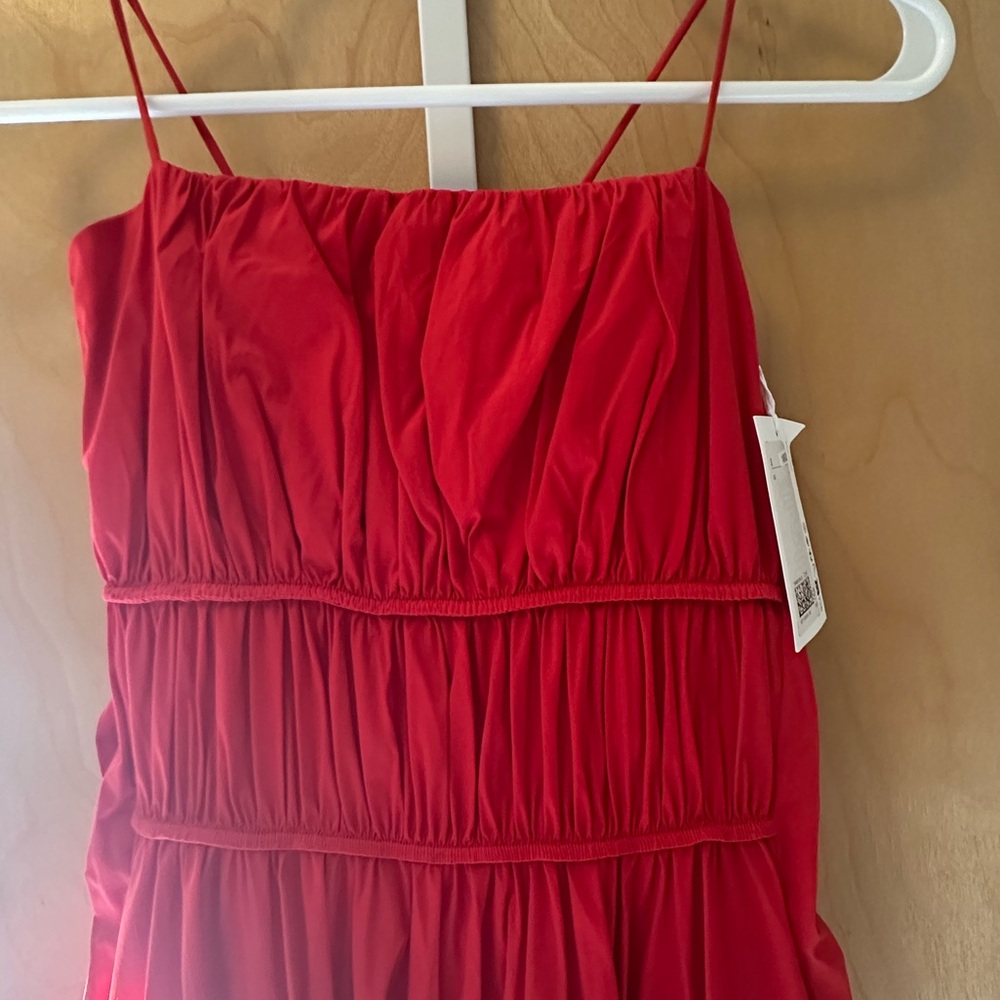 COS Gathered Cotton Midi Dress